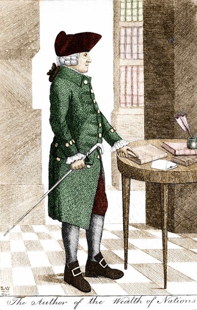 Portret Adama Smitha (1723 - 1790), szkockiego filozofa i ekonomisty. autorstwa Unknown artist