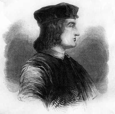 Portret Aldusa Manutiusa (Alde Manuce) (1449-1515). autorstwa Unknown artist