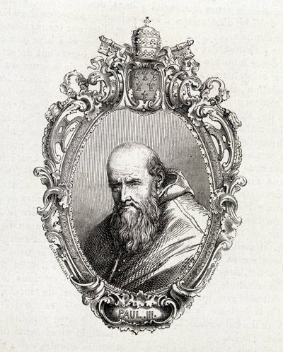 Portret Alessandro Farnese, Pawła III (1468 - 1549) papieża od 1534 do 1549. autorstwa Unknown artist