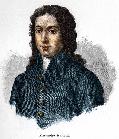Portret Alessandro Scarlattiego (1660 - 1725), włoskiego kompozytora. autorstwa Unknown artist