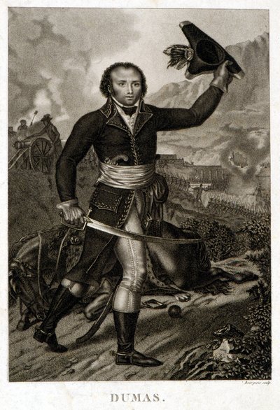 Portret Alexandre Davy Dumas (1762-1806), ojciec Alexandre Dumas Ojciec autorstwa Unknown artist