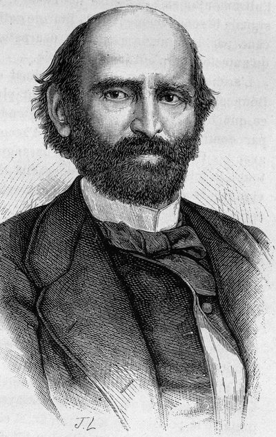 Portret Alexandre Glais-Bizoin (1800 - 1877). Rycina z końca XIX wieku w „Histoire de France” H. Martina. autorstwa Unknown artist