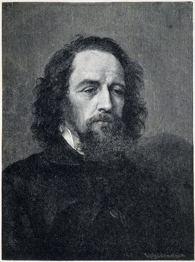 Portret Alfreda, Lorda Tennysona (1809 - 1892), brytyjskiego poety i dramaturga z XIX wieku autorstwa Unknown artist