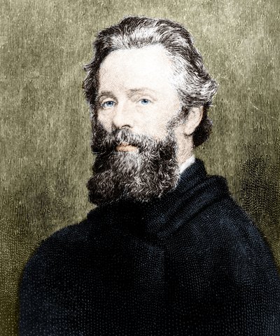 Portret amerykańskiego poety i powieściopisarza Hermana Melville