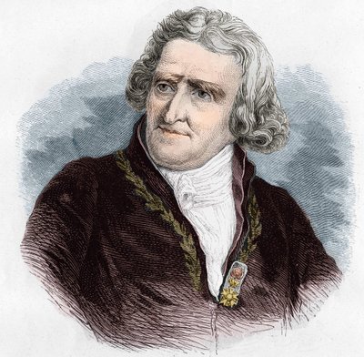 Portret Antoine Augustina Parmentiera (1737 - 1813), francuskiego aptekarza wojskowego i agronoma. Grawerowanie z 1866 roku. autorstwa Unknown artist