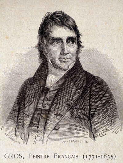 Portret Antoine Jean Gros, francuskiego malarza (1771-1835) - w „Les Contemporains”, b.d. koniec XIX wieku (rycina) autorstwa Unknown artist