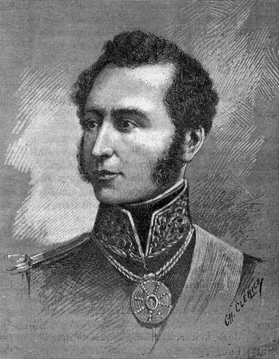 Portret Antonio Jose de Sucre (1795-1830) - przywódcy niepodległości Wenezueli - grawer autorstwa Unknown artist