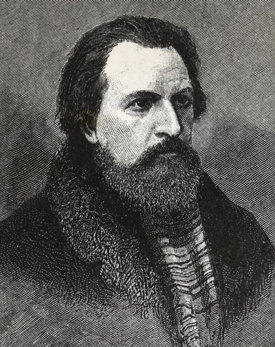 Portret Apolla Grigoriewa (1822-1865) rosyjski poeta i krytyk -Apollo Grigoriev poeta i krytyk literacki oraz rosyjski teatralny - autorstwa Unknown artist