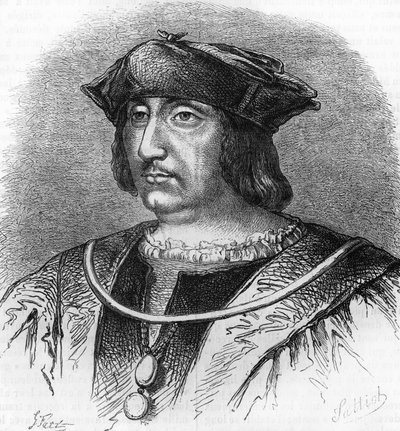 Portret Arthus de Gouffier (1475-1519), władca Boissy, preceptor króla Franciszka 1st. Rycina XIX wieku. autorstwa Unknown artist