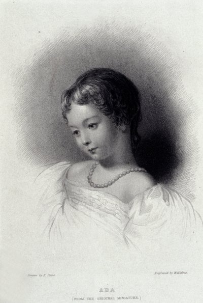 Portret Augusty Ady Byron (1815-1852), która została Anną Lovelace, córką poety George
