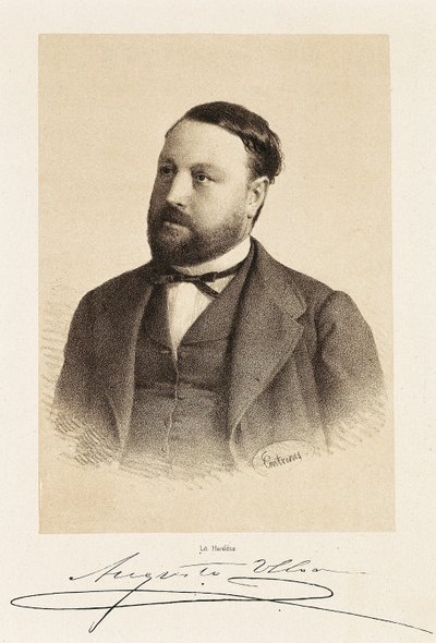 Portret Augusto ULLOA (1823-1879), hiszpańskiego polityka. Grawerowanie Madryt, Biblioteka Narodowa. autorstwa Unknown artist