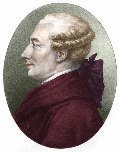 Portret Beaumarchais. Grawerowanie z XIX wieku. autorstwa Unknown artist