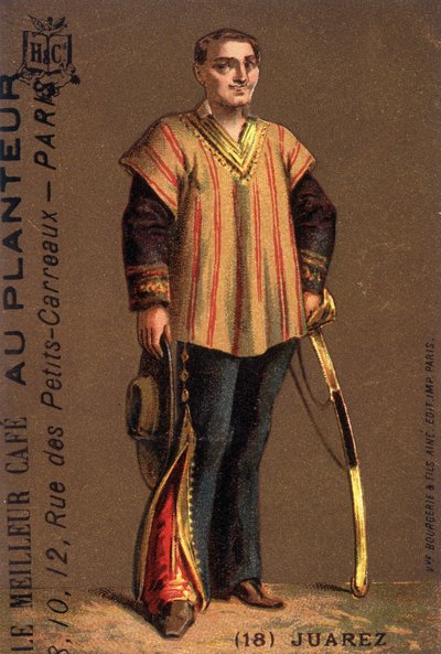 Portret Benito Juareza (1806-1872), meksykańskiego polityka. autorstwa Unknown artist