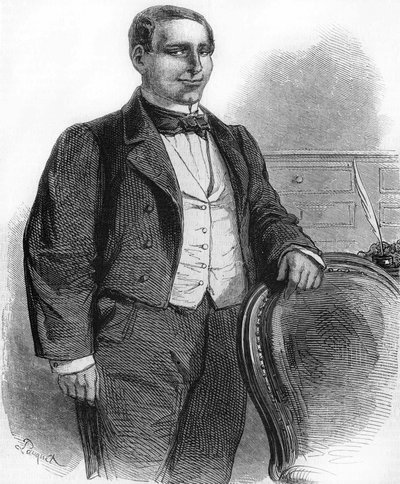Portret Benito Pabla Ju¿reza. Meksykański polityk pochodzenia indyjskiego (1806-1872). Prezydent Republiki Meksykańskiej w 1858 r. autorstwa Unknown artist