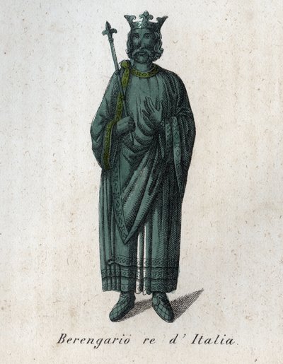 Portret króla Włoch Berengara II (900-966) - Berenger II ou ou ou Berenger d