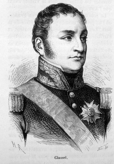 Portret Bertranda Clausela (lub Clauzela) (1772 - 1842). Rycina z końca XIX wieku w „Histoire de France” H. Martina. autorstwa Unknown artist