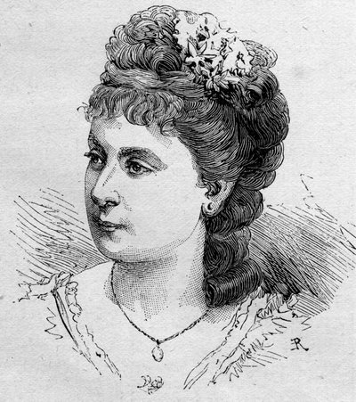 Portret Blanche Beretty (Beretta) (ur. 1855), francuskiej komiczki, członka Comedie Francaise od 1875 do 1901. Grawer w „”Le Monde Illustré”” n¡1168 z 16 sierpnia 1879. autorstwa Unknown artist