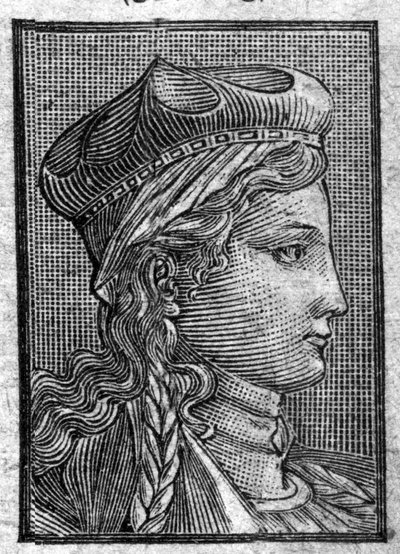 Portret Brunehaut (lub Brunehildy) (ok. 534 do 613) żony Sigeberta I. autorstwa Unknown artist