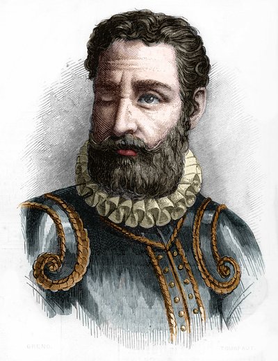 Portret Camoens Luis Vaz de Camoens, portugalski poeta (1525-1580). autorstwa Unknown artist