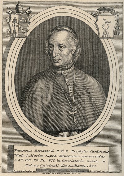 Portret kardynała Francesco (Francois Franciscus) Bertazzoli (1754-1830) autorstwa Unknown artist