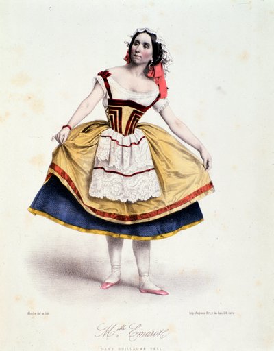 Portret celestyna Emarota w Guillaume Tell, balet Gioacchino Rossiniego, ok. 1858 autorstwa Unknown artist