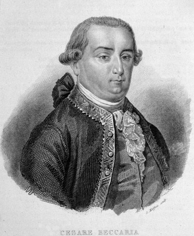 Portret Cesare Bonesany, markiza de Beccaria (1738 - 1794), włoskiego prawnika. autorstwa Unknown artist