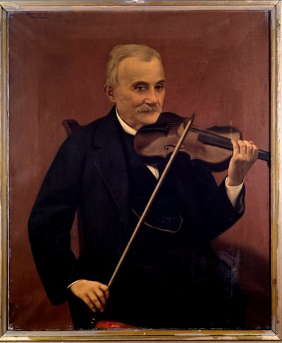 Portret Cesare Emiliani, włoskiego skrzypka (Malarstwo autorstwa Unknown artist