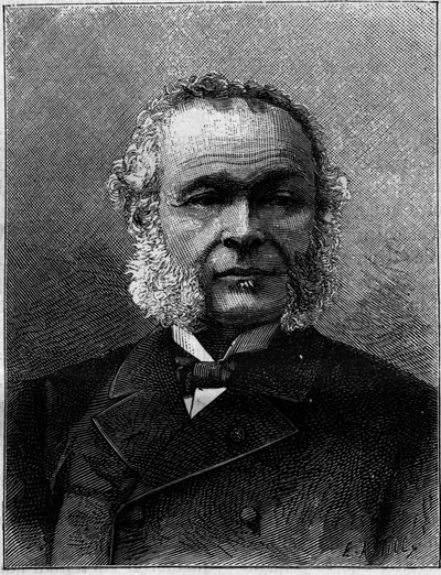 Portret Charlesa Adolphe Wurtza (1817-1884), francuskiego chemika i nauczyciela. Grawerowanie w „”naturze. Przegląd nauki i jej zastosowań w sztuce i przemyśle. 1884 autorstwa Unknown artist