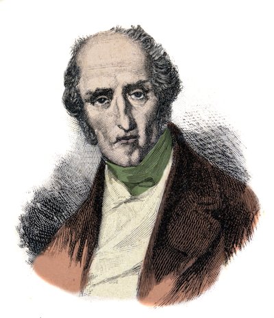 Portret Charlesa Fouriera (1772 - 1837), francuskiego teoretyka socjalizmu. Rycina XIX wieku. autorstwa Unknown artist