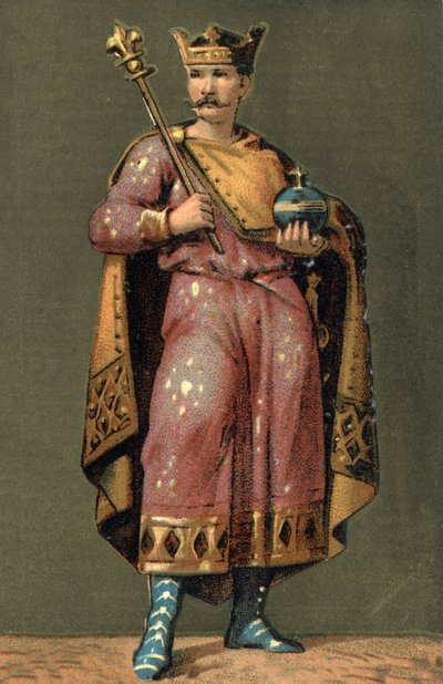 Portret Karola II Łysego (823-877), króla Francji. autorstwa Unknown artist