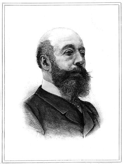 Portret Charlesa Lamberta de Sainte Croix (Sainte-Croix) (1827-1889), polityka francuskiego. Grawerowanie w „”Świat Ilustrowany”, 2 stycznia autorstwa Unknown artist