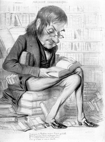 Portret Charlesa Nodiera (1780-1844) - w „Charivari”, ok. 1840 r. autorstwa Unknown artist