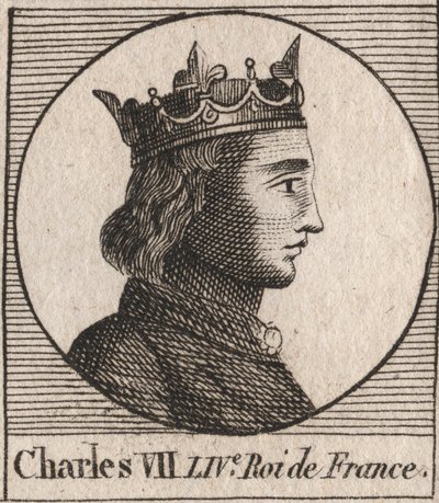 Portret Karola VII (1403-1461) Król Francji - KAROL VII (1403-1461) Król Francji autorstwa Unknown artist