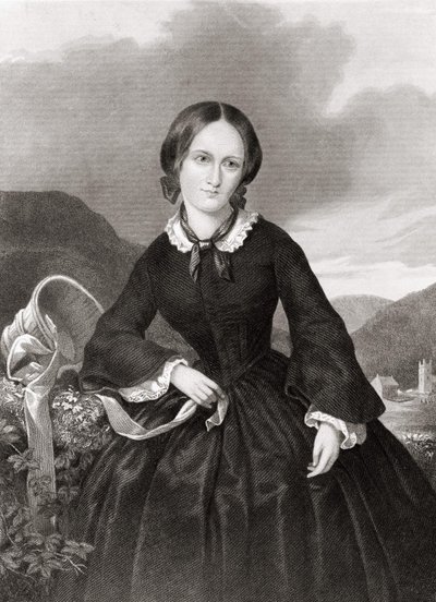 Portret Charlotte Bronte (1816 - 1855), poetki i powieściopisarki. autorstwa Unknown artist