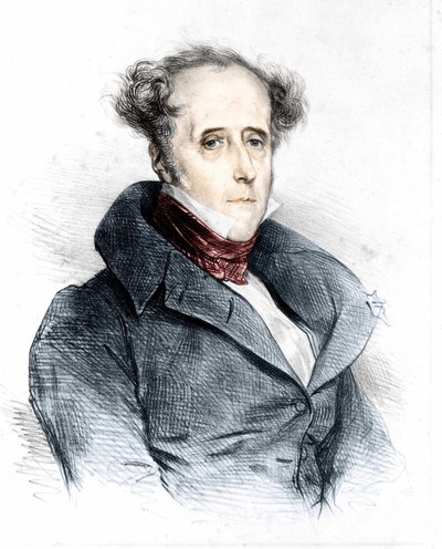 Portret Chateaubrianda autorstwa Devérii - w gazecie „L