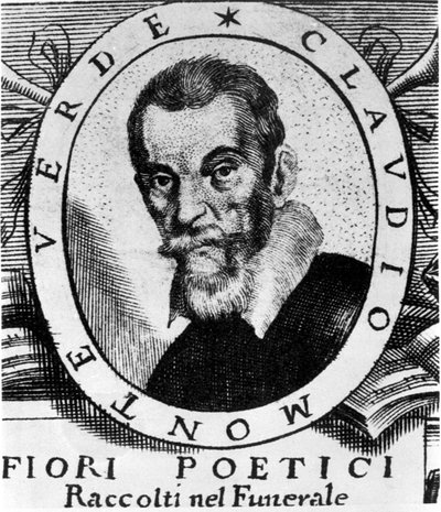 Portret Claudio Monteverdiego (1567 - 1643) po frontyspisie Fiori poetici zebranym na pogrzebie bardzo znamienitego i bardzo czcigodnego signora Claudio Monteverdiego, opublikowanym w Wenecji w 1644 roku. autorstwa Unknown artist