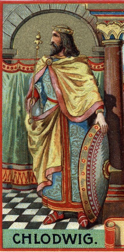 Portret Clovis króla franków z 481-511 AD. autorstwa Unknown artist