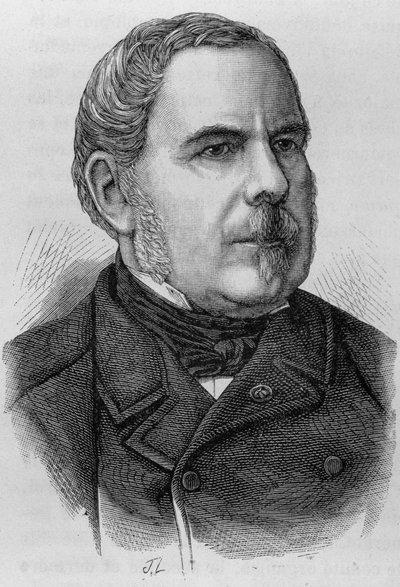 Portret hrabiego Napoleona Daru (? - 1889). Rycina z końca XIX wieku w „Histoire de France” H. Martina. autorstwa Unknown artist