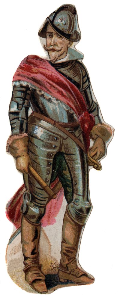 Portret Don Ferdynanda (Fernando) Alvareza de Toledo, księcia Alby (Alba) (1507-1582). Chromolitografia, koniec XIX wieku. autorstwa Unknown artist