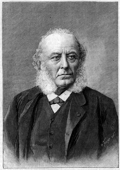Portret dr Aristide Verneuil (1823-1895), francuskiego chirurga, członka Akademii Nauk i Akademii Medycznej. Grawer w „”La Nature: revue des sciences et de leurs applications aux arts et a l