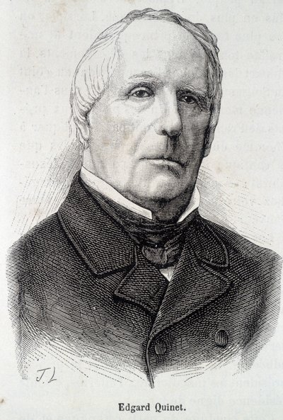 Portret Edgara (Edgarda) Quineta, francuskiego historyka (1803 - 1875) autorstwa Unknown artist