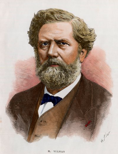 Portret Edme Felix Alfred Vulpian (1826-1887), francuski lekarz i fizjolog. Rycina XIX wieku. Prywatna kolekcja. autorstwa Unknown artist