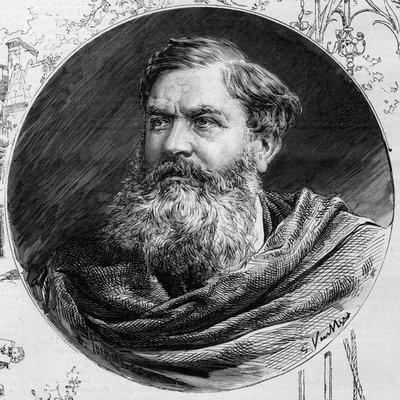 Portret Edmonda du Sommerarda (1817-1885), dyrektora Musee de Cluny, W „The Illustrous World” 1885. autorstwa Unknown artist