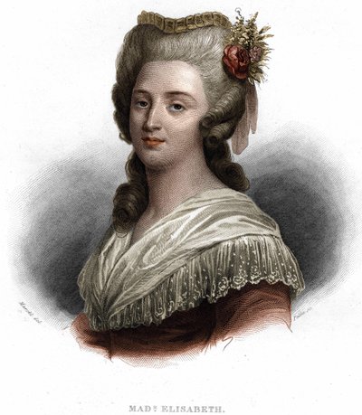 Portret Elżbiety Filipińskiej Marii Hélène z Francji, znanej jako „Madame Elżbieta”, siostry króla Ludwika XVI (1764-1794) autorstwa Unknown artist