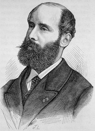 Portret Emile Keratry (1832-1904). Rycina z końca XIX wieku w „Histoire de France” H. Martina. autorstwa Unknown artist