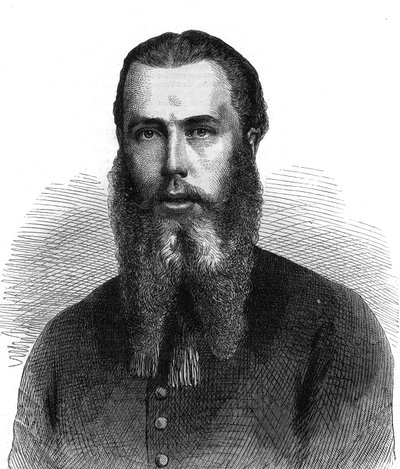 Portret cesarza Maksymiliana I Meksykańskiego (1832-1867). Grawerowanie w „Wspaniałym Wszechświecie” autorstwa Unknown artist