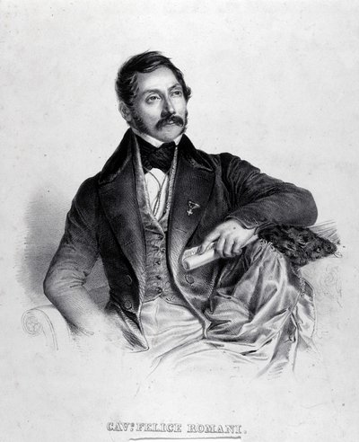 Portret Felice Romani, librecisty, poety i krytyka włoskiego (1788-1865). autorstwa Unknown artist
