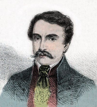Portret Ferenca Deaka (1803-1876), węgierskiego polityka - Rycina z „Świata sławnego”” autorstwa Unknown artist