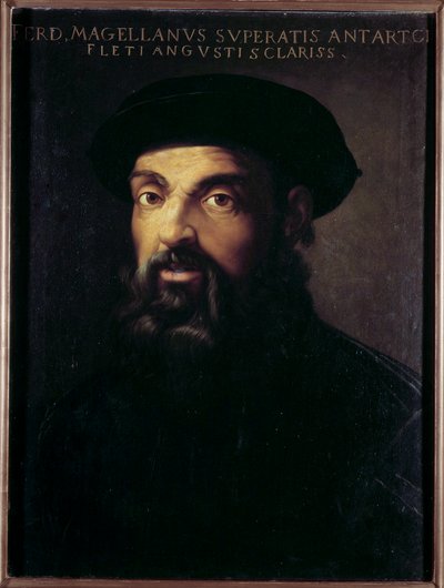 Portret Fernanda de Magellana (1480-1521) Portugalski nawigator Anonimowy obraz z XVI wieku. Sewilla, Muzeum Sztuk Pięknych autorstwa Unknown artist