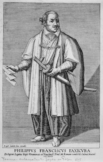 Portret Filippo Francesco Faxicura (Philip Francis Faxicura lub Tsunenaga Hasekura autorstwa Unknown artist